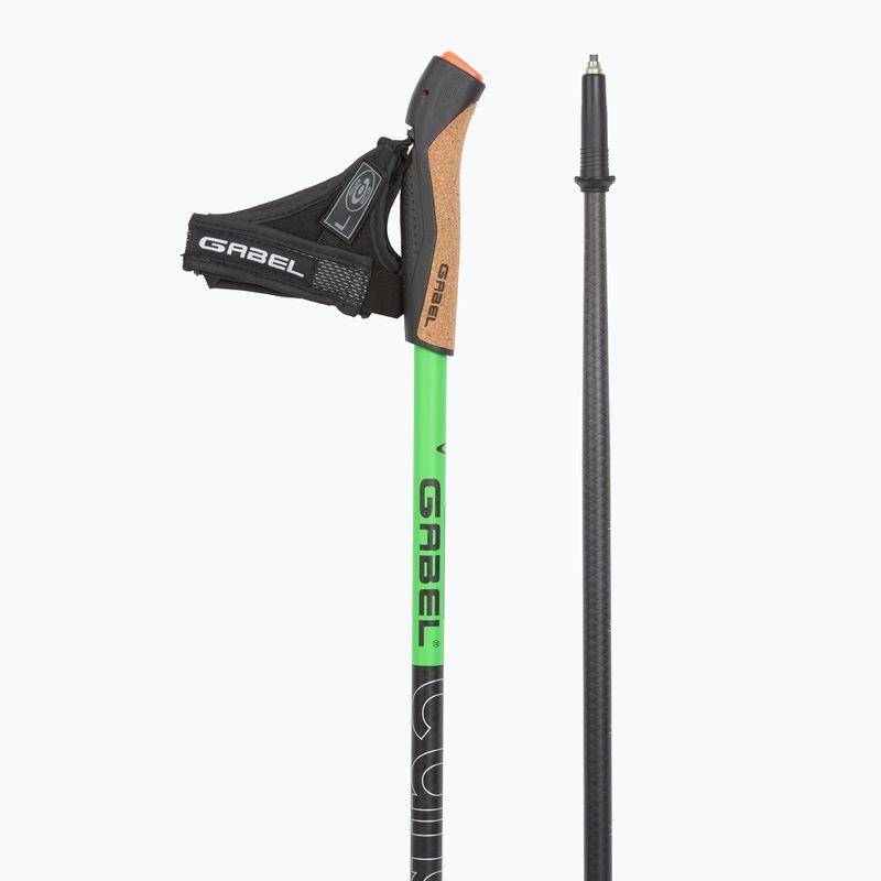Nordic walking palice GABEL Carbon XT 2S 80 F.L. black/lime 3