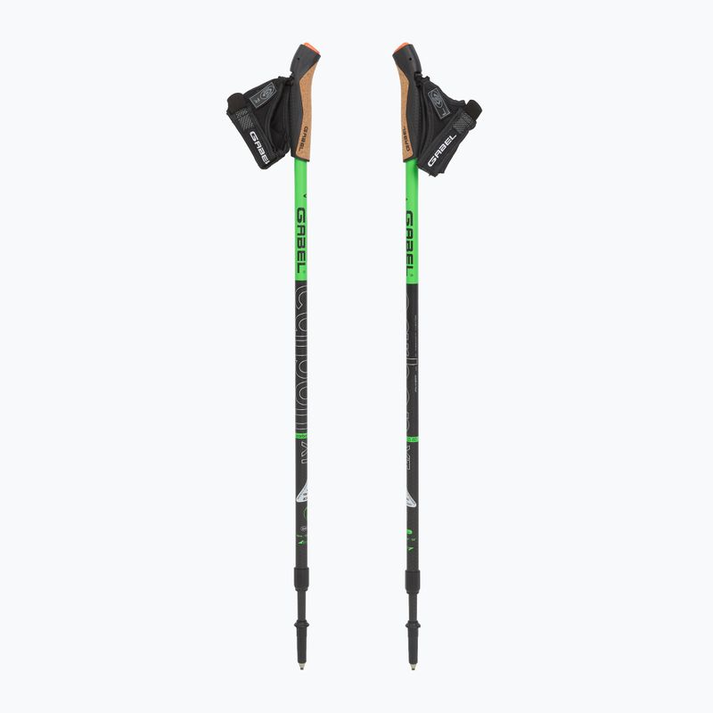 Nordic walking palice GABEL Carbon XT 2S 80 F.L. black/lime 5