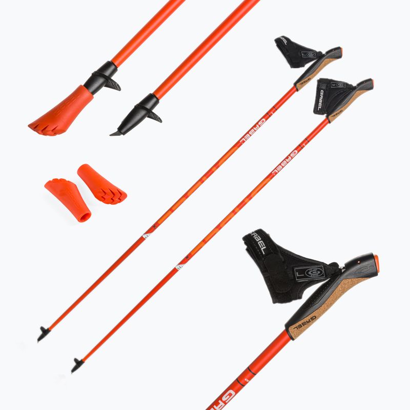 Palice na nordic walking GABEL X-1.35 Active oranžové 793611515 4