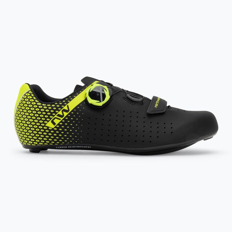 Pánske cyklistické tretry Northwave Core Plus 2 black/yellow fluo 2