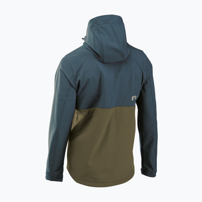Pánska cyklistická bunda Northwave Easy Out Softshell tmavomodrá / lesná zelená 6