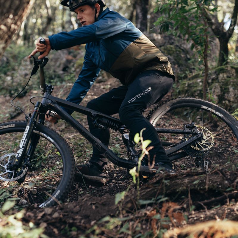 Pánska cyklistická bunda Northwave Easy Out Softshell tmavomodrá / lesná zelená 7