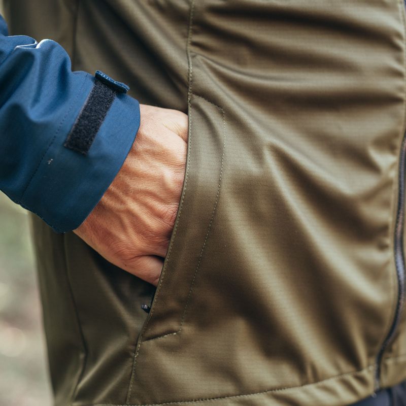 Pánska cyklistická bunda Northwave Easy Out Softshell tmavomodrá / lesná zelená 13