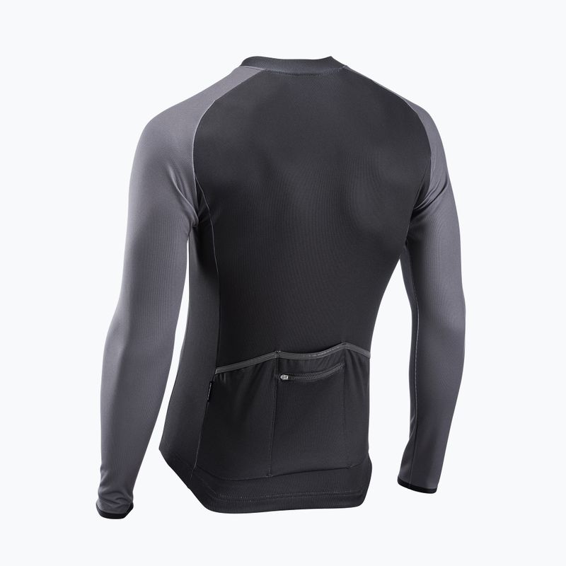 Pánsky cyklistický dres Northwave Blade 4 LS black / dark grey 6