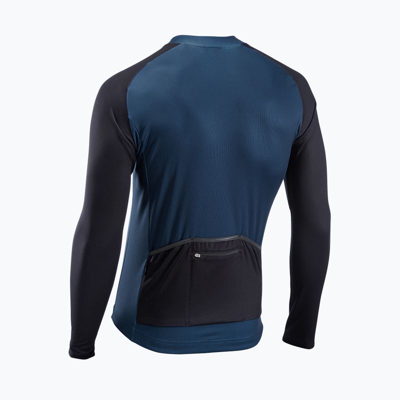 Pánsky cyklistický dres Northwave Blade 4 LS tmavo modrý / čierny 2