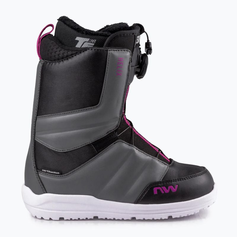 Dámske snowboardové topánky Northwave Helix Spin čierno-šedé 722141 10