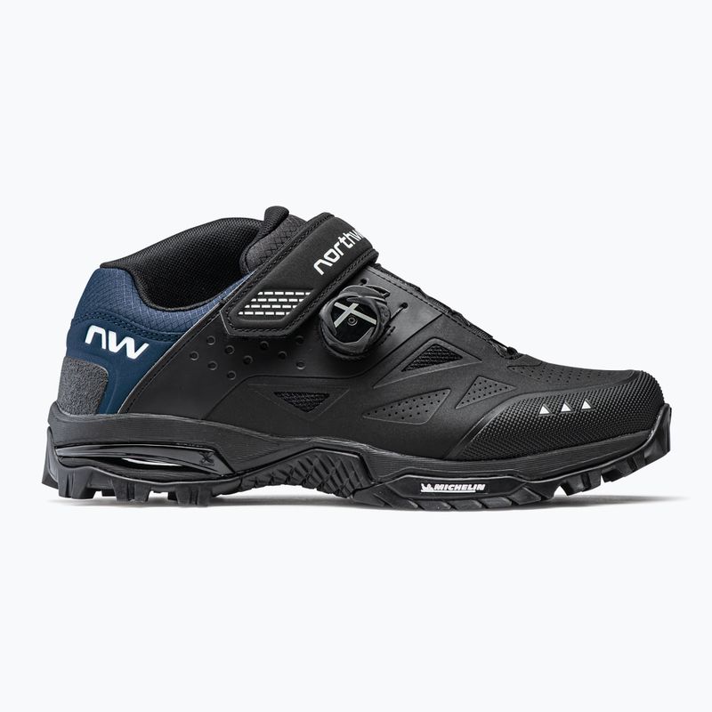 Pánske MTB cyklistické topánky Northwave Enduro Mid 2 black/deep blue