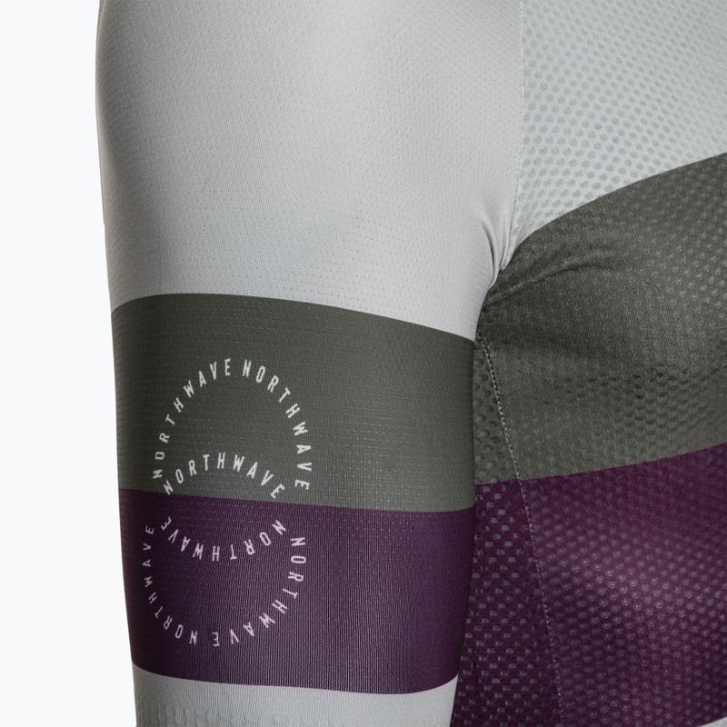Pánsky cyklistický dres Northwave Blade Air šedo-fialový 8922114 4