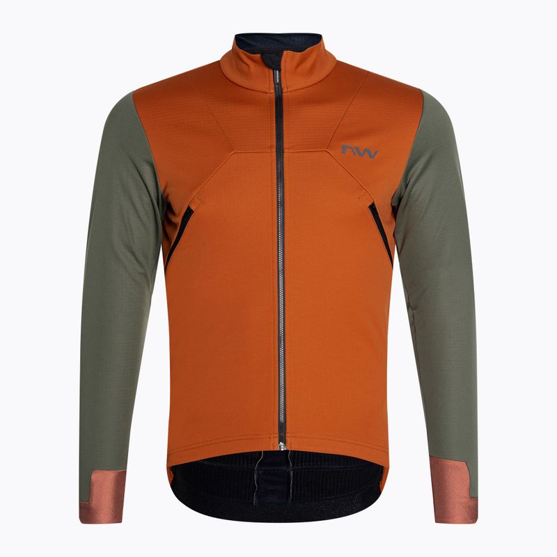 Pánska cyklistická bunda Northwave Extreme 2 cinnamon / forest green