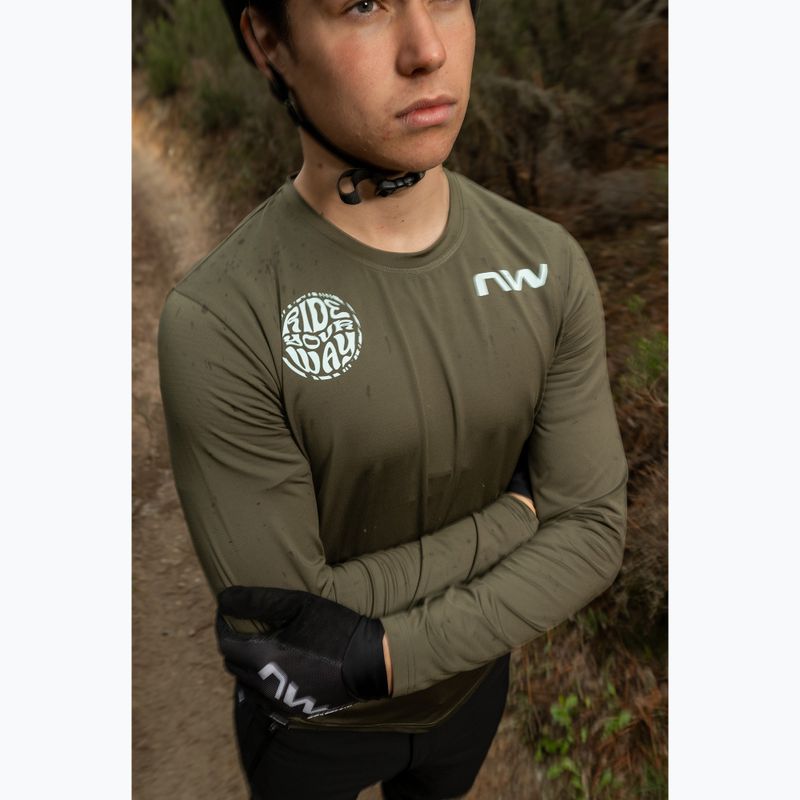 Longsleeve pánsky cyklistický  Northwave Xtrail 2 forest green 5