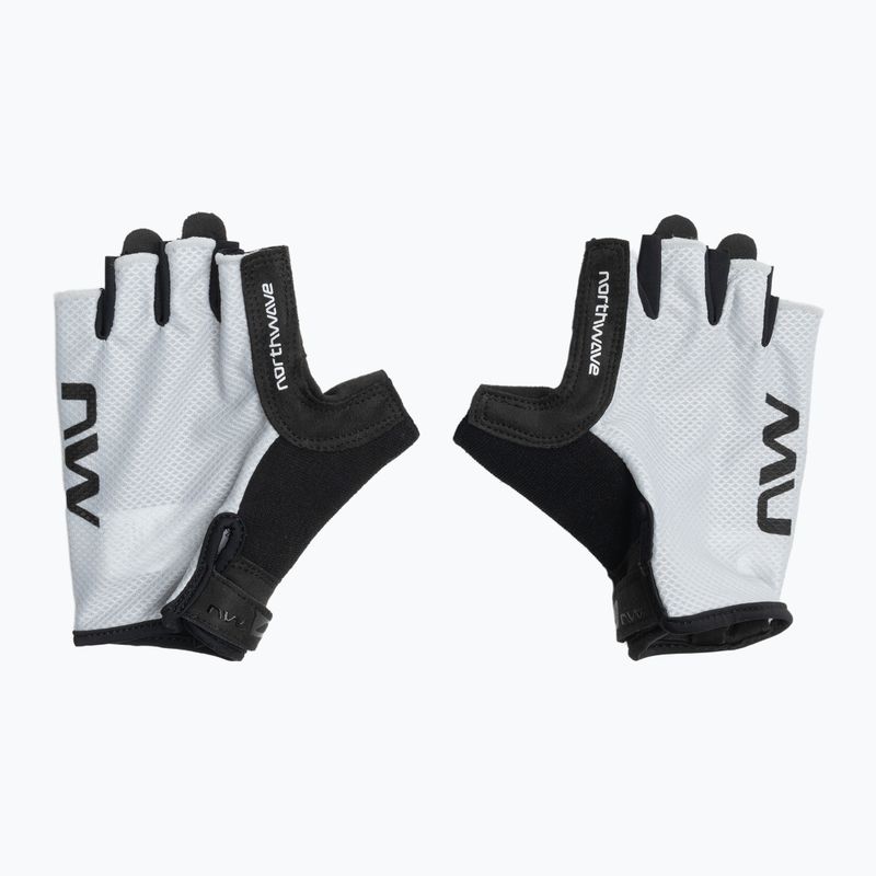 Pánske cyklistické rukavice Northwave Active Short Finger light grey 2