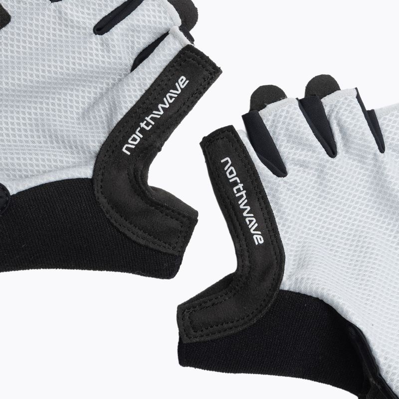 Pánske cyklistické rukavice Northwave Active Short Finger light grey 4