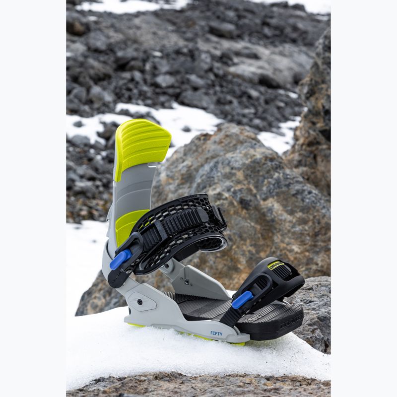 Pánske snowboardové viazanie Drake Fifty grey/lime 4