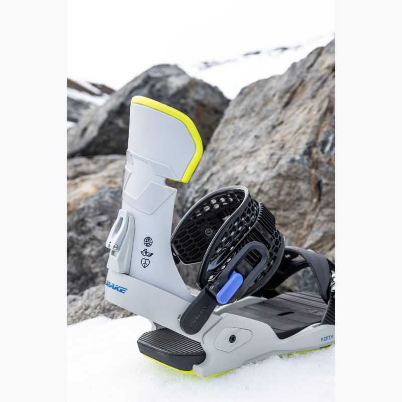 Pánske snowboardové viazanie Drake Fifty grey/lime 6