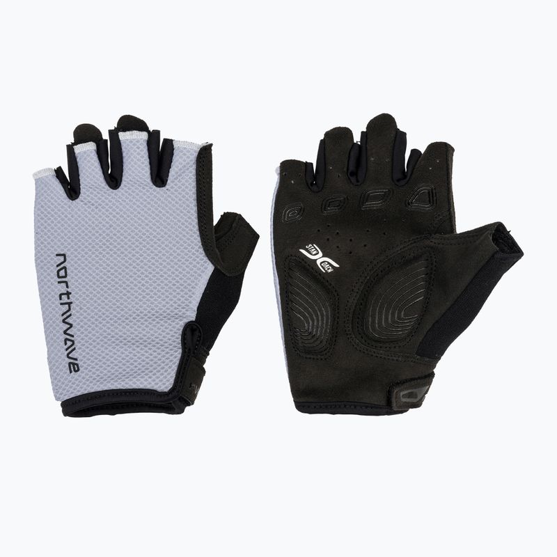 Pánske cyklistické rukavice Northwave Active Max Short Finger ice grey