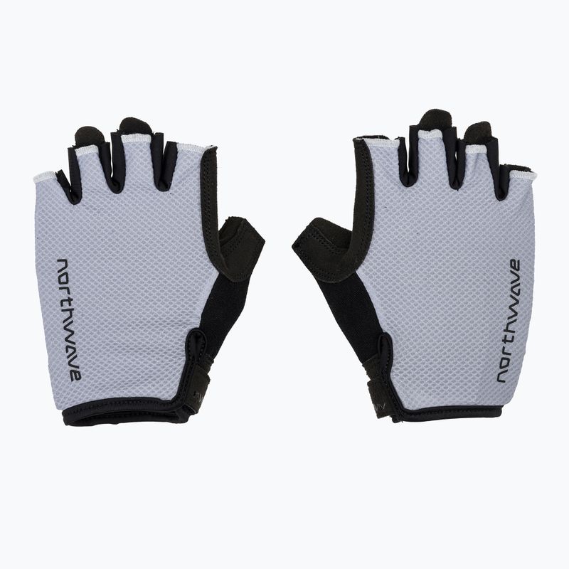 Pánske cyklistické rukavice Northwave Active Max Short Finger ice grey 2