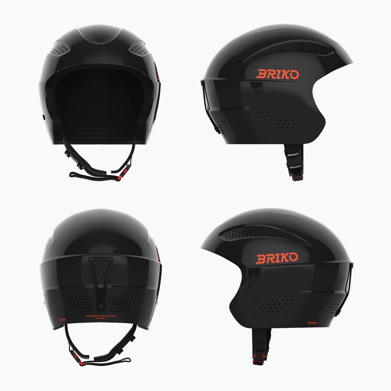 Detská lyžiarska prilba Briko Elias Jr shiny black/orange 4