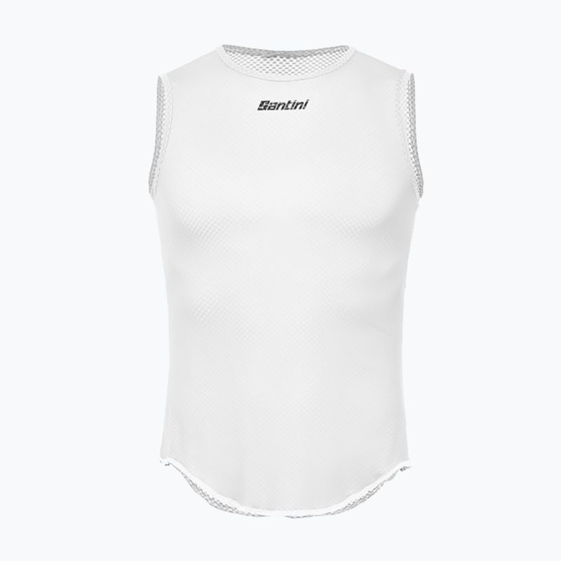 Pánsky cyklistický dres bez rukávov Santini Baselayer Lieve white BM002GLLLIEVEBIXS 4