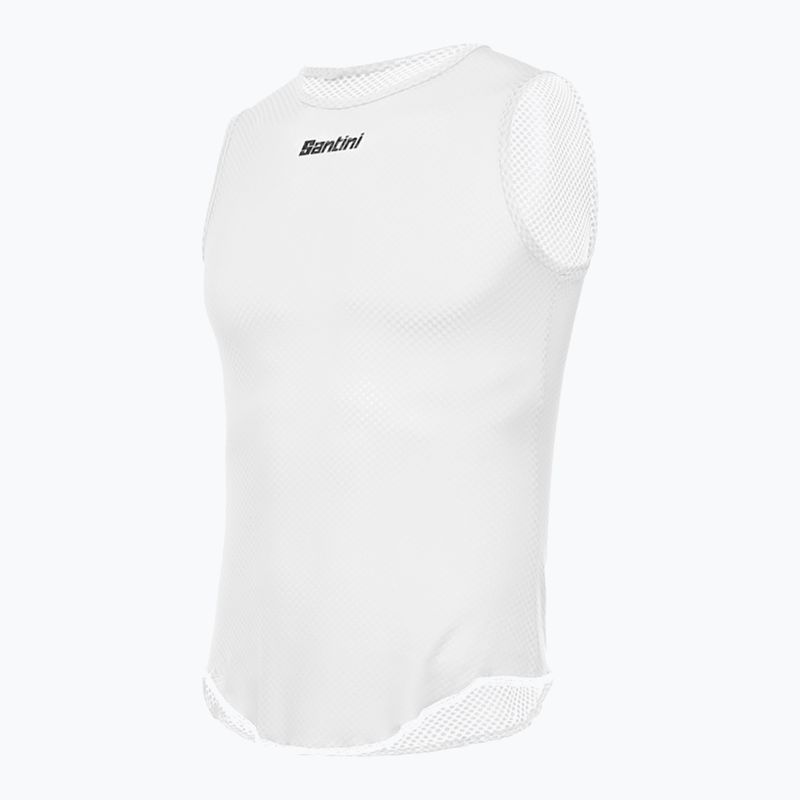 Pánsky cyklistický dres bez rukávov Santini Baselayer Lieve white BM002GLLLIEVEBIXS 6