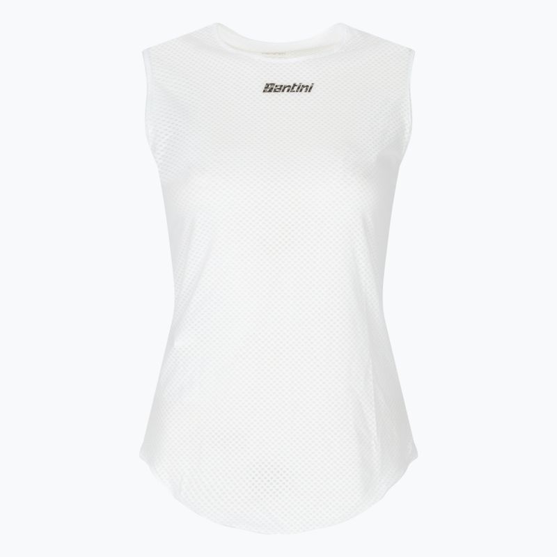 Pánsky cyklistický dres bez rukávov Santini Baselayer Lieve white BM002GLLLIEVEBIXS