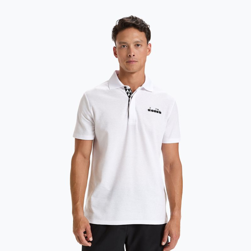 Pánske tenisové polo tričko Diadora Statement white 102.176856 2