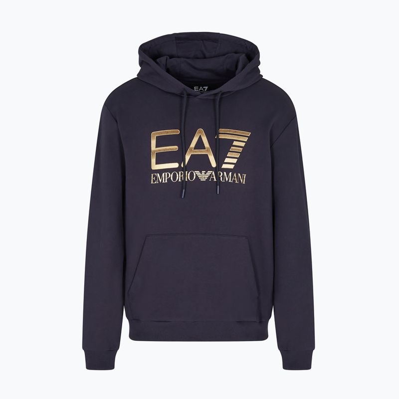Pánska mikina EA7 Emporio Armani Train Logo Series Big Logo Hoodie armani blue
