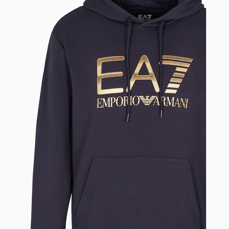 Pánska mikina EA7 Emporio Armani Train Logo Series Big Logo Hoodie armani blue 3