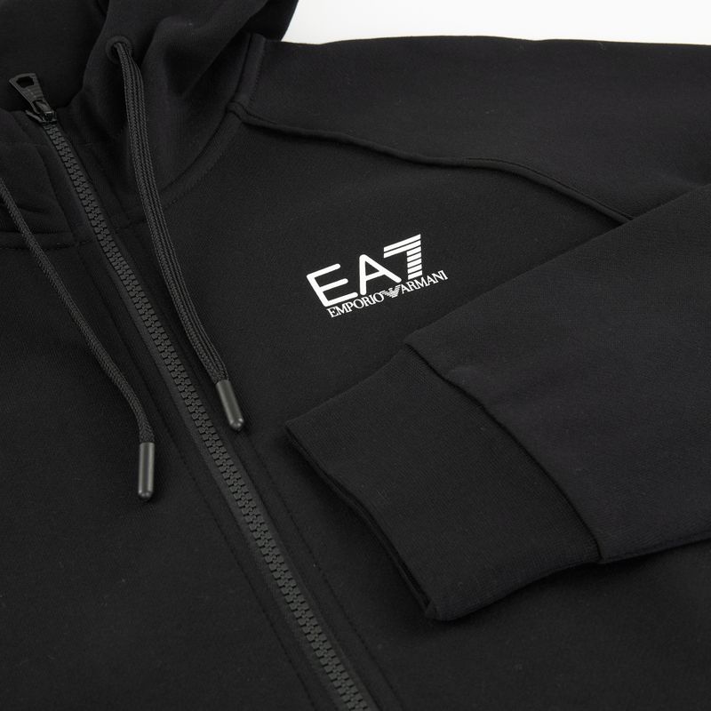 Pánska mikina Emporio Armani EA7 Train Logo Series Extended Logo Hoodie Fz black / white 5