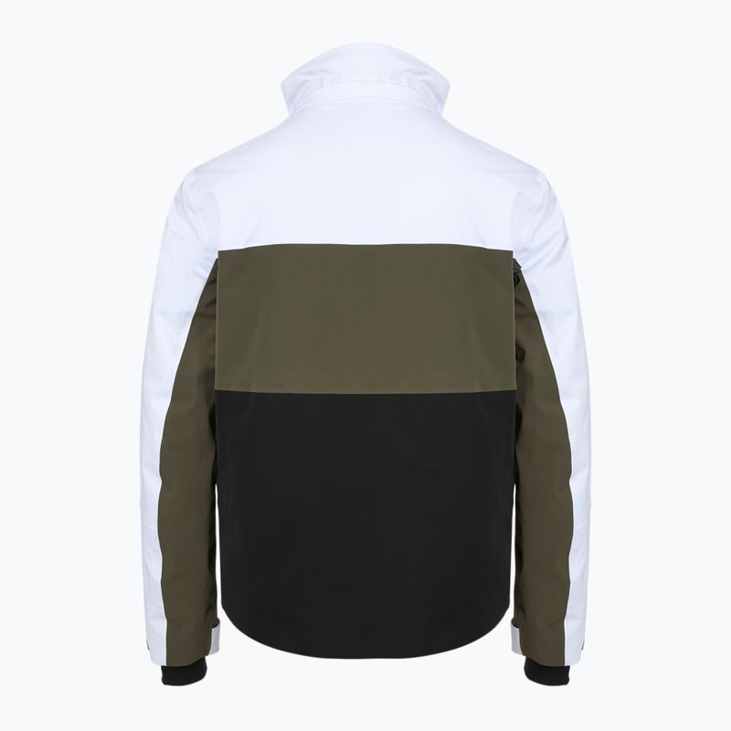 Pánska lyžiarska bunda EA7 Emporio Armani Ski Kitzbuhel Protectum7 Colorblock white / black / grape leaf 7