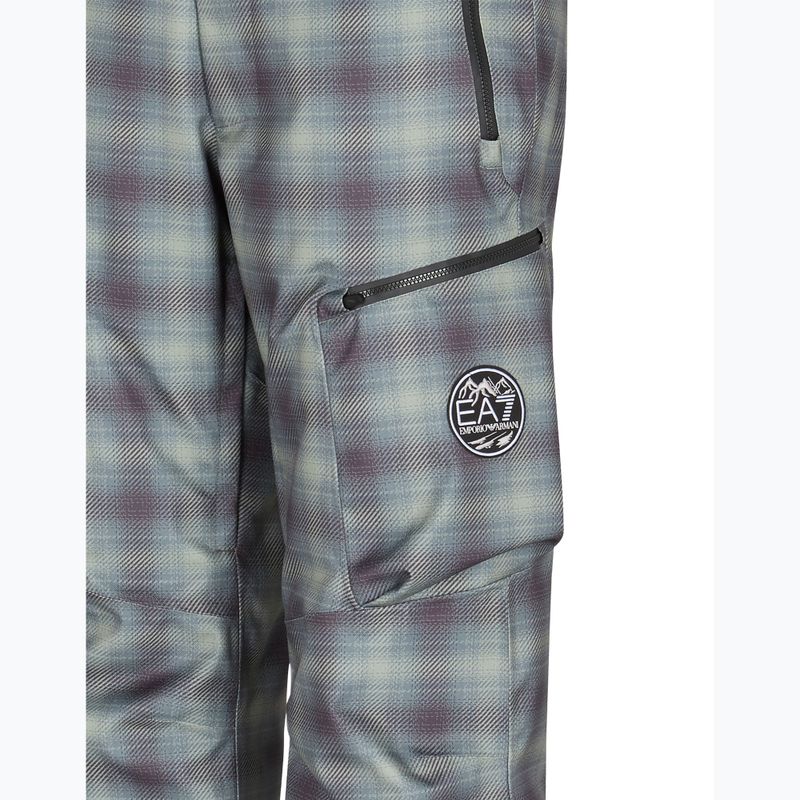 Pánske lyžiarske nohavice EA7 Emporio Armani Ski St. Moritz Fashion fancy green check 3