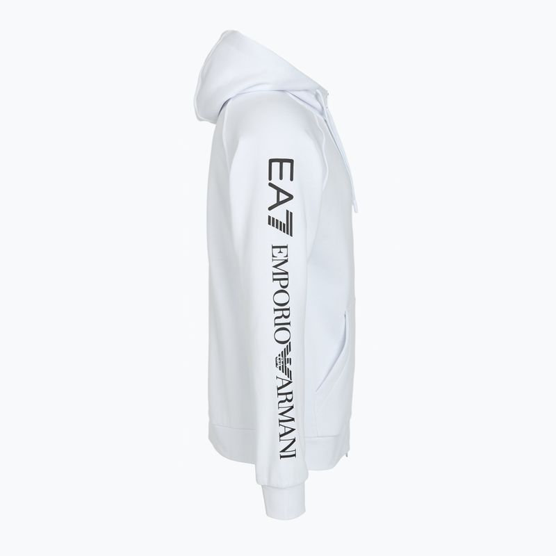 Pánska mikina Emporio Armani EA7 Train Logo Series Extended Logo Hoodie Fz white / black 3