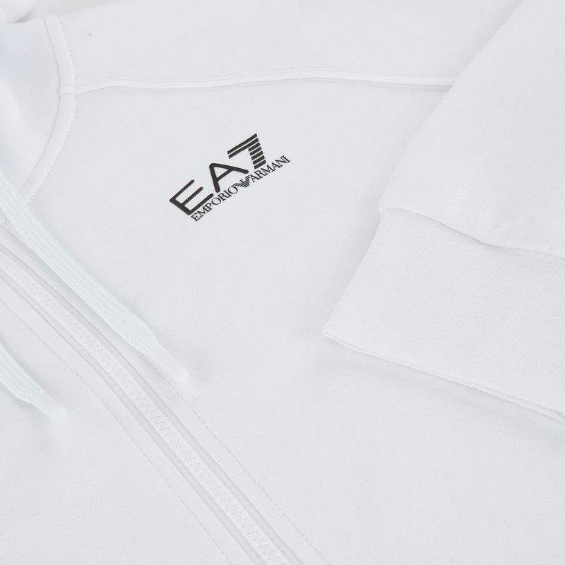 Pánska mikina Emporio Armani EA7 Train Logo Series Extended Logo Hoodie Fz white / black 5