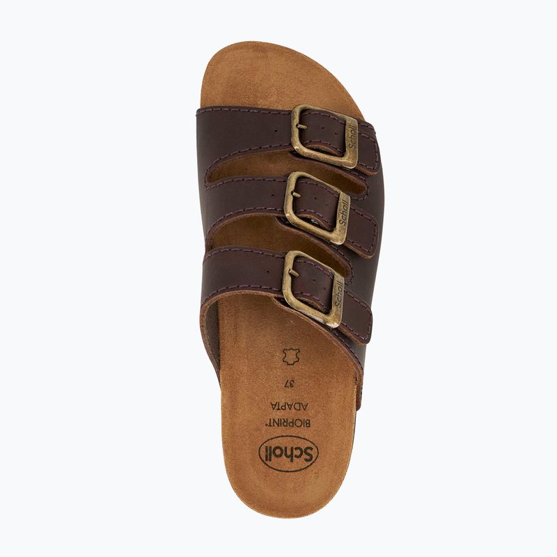 Dámske šľapky Scholl Rio Wedge Ad Med dark brown 3