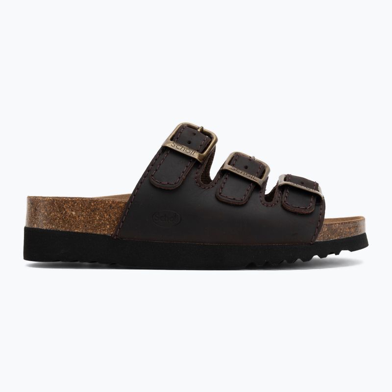 Dámske šľapky Scholl Rio Wedge Ad Med dark brown 2