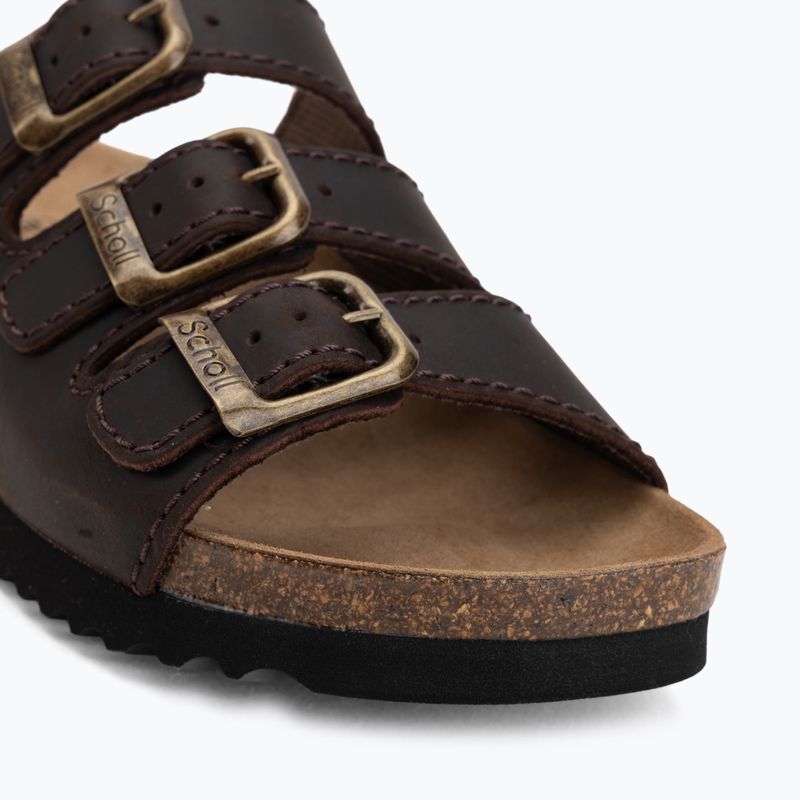 Dámske šľapky Scholl Rio Wedge Ad Med dark brown 7