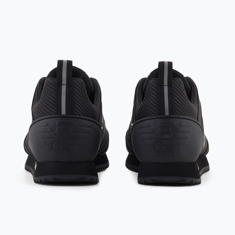 Topánky EA7 Emporio Armani Black & White Carbon triple black / silver logo 10