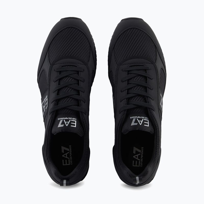 Topánky EA7 Emporio Armani Black & White Carbon triple black / silver logo 12