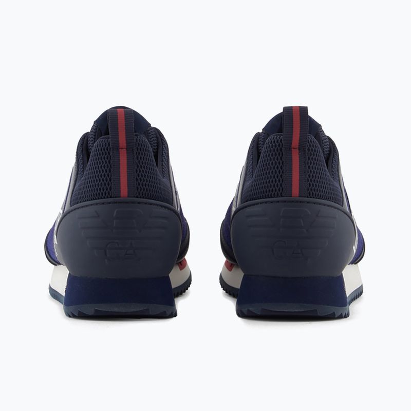 Topánky EA7 Emporio Armani Black & White Suede sky captain / deep cobal / mineral 3