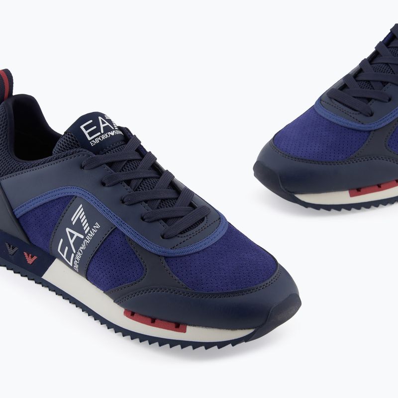 Topánky EA7 Emporio Armani Black & White Suede sky captain / deep cobal / mineral 6