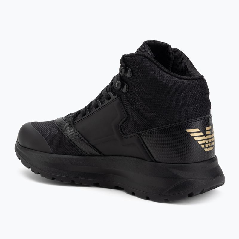 Topánky EA7 Emporio Armani Ice Altura full black / gold 3