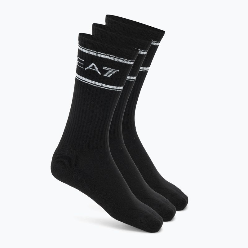 Ponožky EA7 Emporio Armani Train Socks Sponge 3 pairs black / black / black