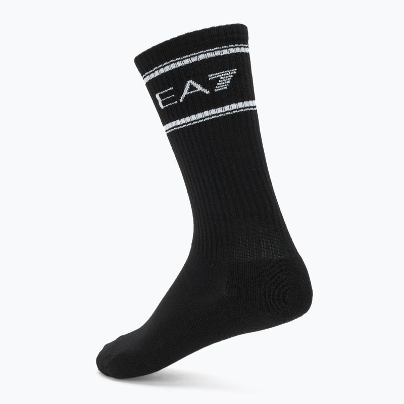 Ponožky EA7 Emporio Armani Train Socks Sponge 3 pairs black / black / black 2