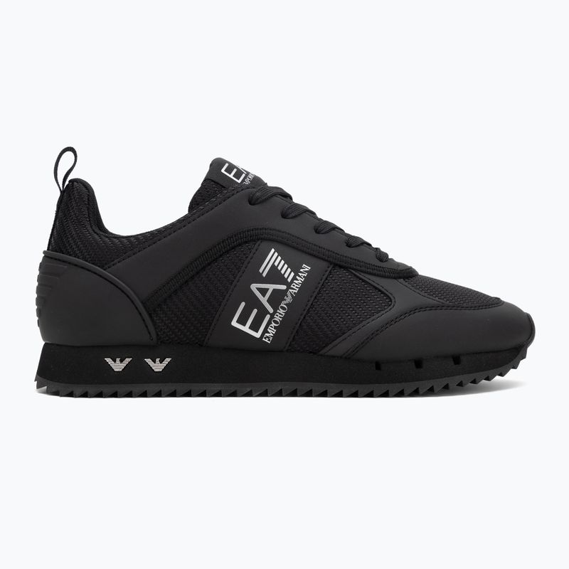 Topánky EA7 Emporio Armani Black & White Carbon triple black / silver logo 2