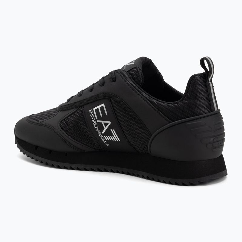 Topánky EA7 Emporio Armani Black & White Carbon triple black / silver logo 3