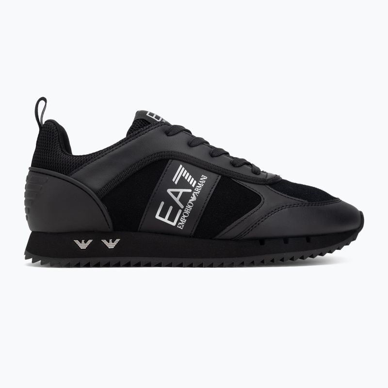 Topánky EA7 Emporio Armani Black & White Suede triple black micropunch 2