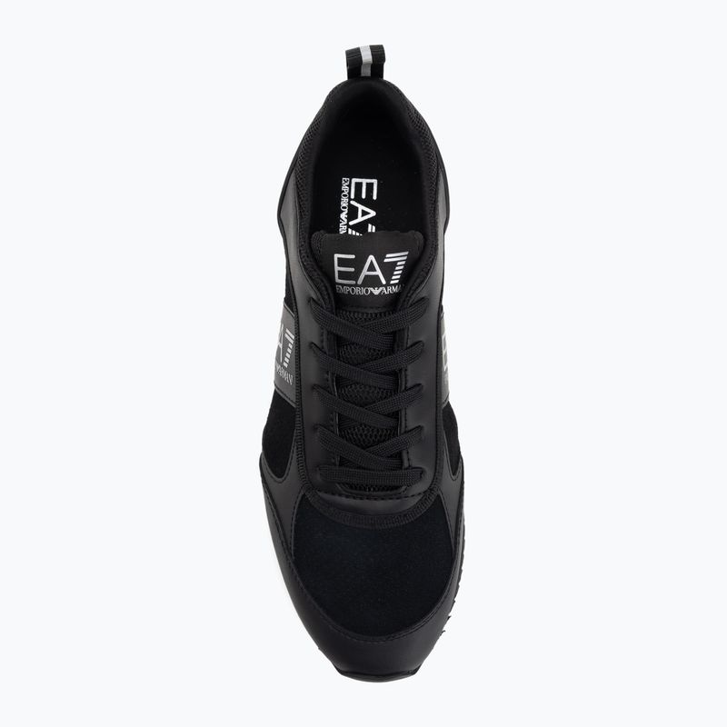 Topánky EA7 Emporio Armani Black & White Suede triple black micropunch 5