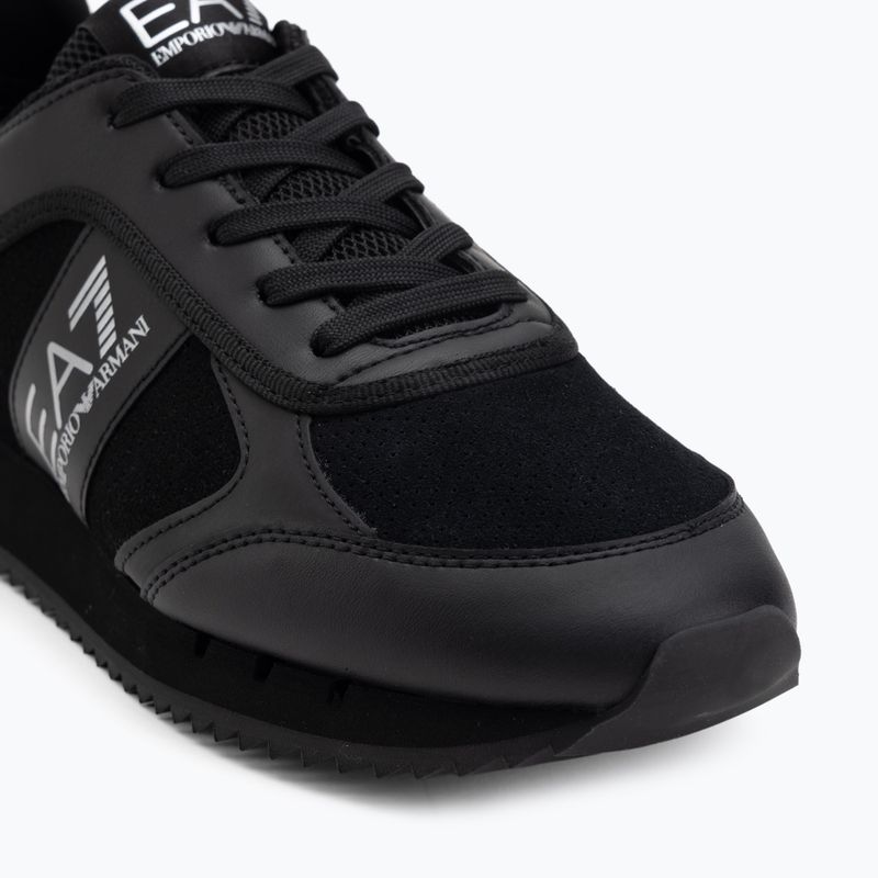 Topánky EA7 Emporio Armani Black & White Suede triple black micropunch 7