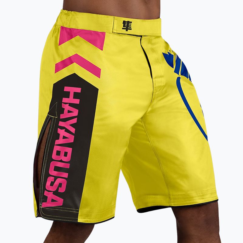 Hayabusa Icon Fight tréningové šortky žlto-modré 2