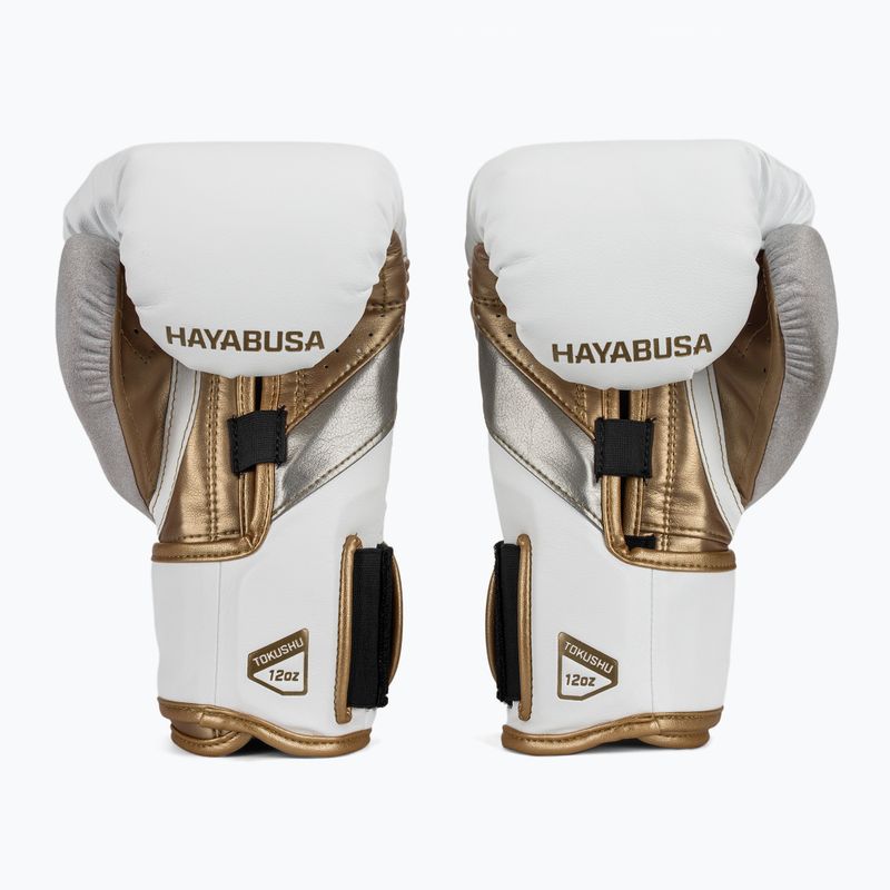 Boxerské rukavice Hayabusa T3 bielo-zlaté 3