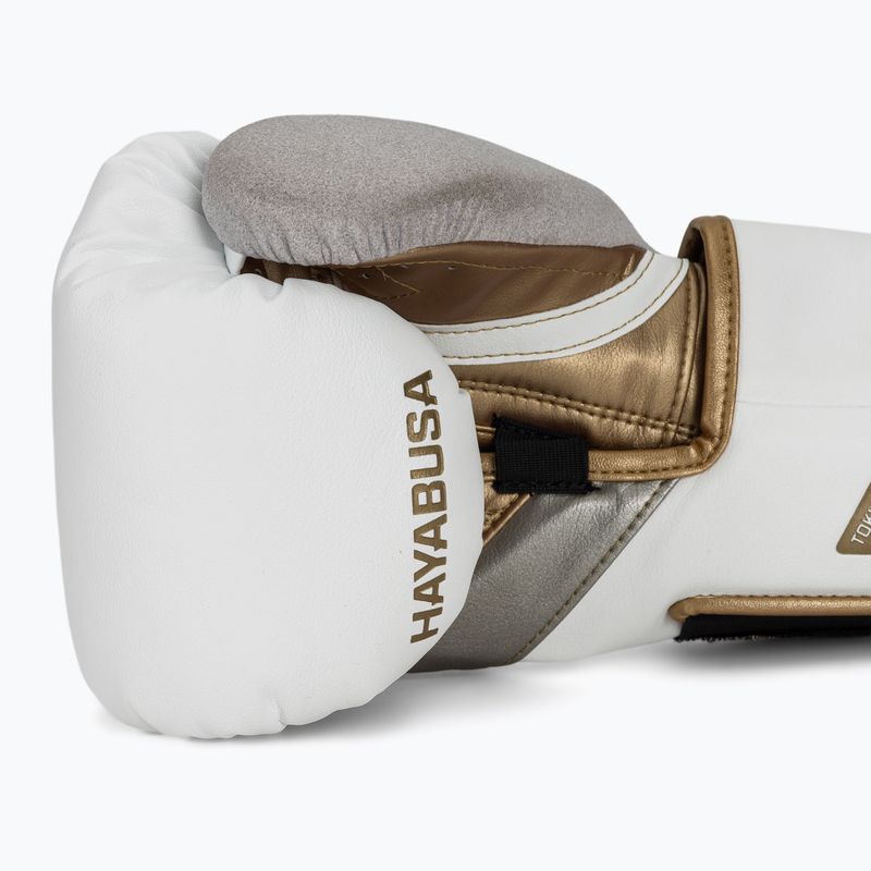 Boxerské rukavice Hayabusa T3 bielo-zlaté 6